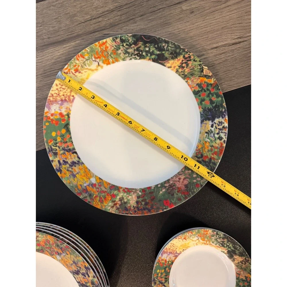Sakura Vincent Van Gogh Porcelain Dinnerware Set Impressionist Floral 9pc